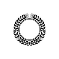 Elegant Laurel Wreath Border, Vintage, Illustration vector