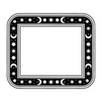 Celestial Frame Moon Star Border vector