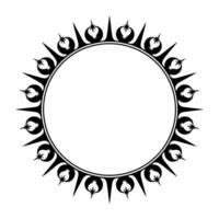 Stylized Celestial Border, Geometric Ornamentation, Circle vector