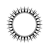 Celestial Halo, Minimalist Starburst Ornament vector