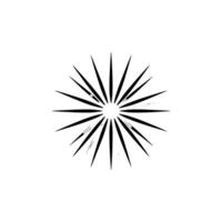 Radiant Burst Minimalist Starburst, Abstract vector