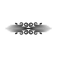 Elegant Swirl Border, Vintage Element, Line vector