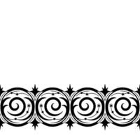 Elegant Black Swirl Border, Minimalist vector