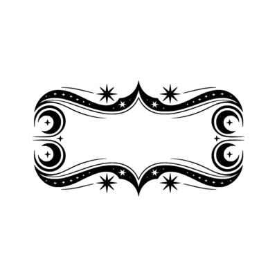 Celestial Frame Tribal Moon Star Ornamentation