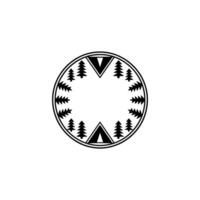 Minimalist Mountain Emblem - Wilderness Exploration vector