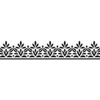 Geometric Leaf Border, Minimalist, Decorative Element vector