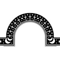 Celestial Archway Symbolic Nightscape Illustration vector