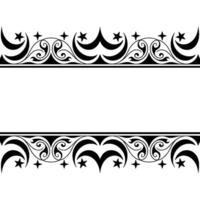 Intricate Crescent Moon Border, Celestial vector