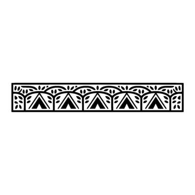 Art Deco Botanical Border, Elegant, Pattern