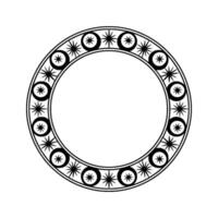Celestial Circle Geometric Ornament, Minimalist vector