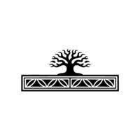 Symbolic Tree Emblem, Ancient Roots, Modern vector