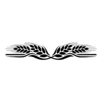 Elegant Wheat Border, Vintage Element, Decorative vector