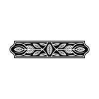 Stylized Leaf Border, Elegant Botanical, Ornamental vector