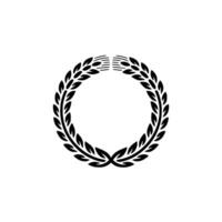 Minimalist Laurel Wreath, Symbolic Circle vector