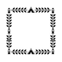 Vintage Botanical Frame, Elegant Border, Decorative Element vector