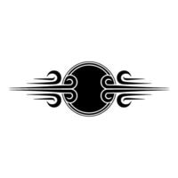 Stylized Tribal Ornament, Circular Motif, Dynamic Lines vector