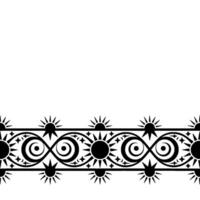 Geometric Sun Border, Minimalist vector