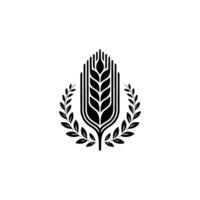 Emblem of Harvest Grain Laurel Wreath Symbol vector