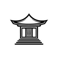 Minimalist Japanese Pavilion - Tranquil vector