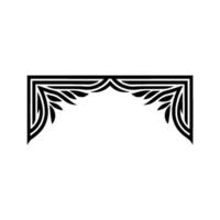 Art Deco Frame, Elegant Border, Stylized Foliage, Minimalist vector