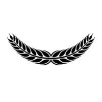 Stylized Wheat Crown Emblem, Minimalist vector