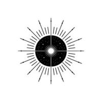 Celestial Radiance Geometric Starburst Symbol vector