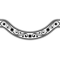 Elegant Curvilinear Border, Starry Deco vector