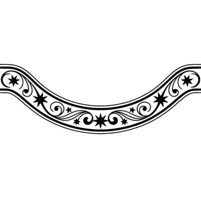 Elegant Curvilinear Border, Starry Deco