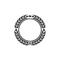 Elegant Laurel Wreath Border, Minimalist - Classic vector