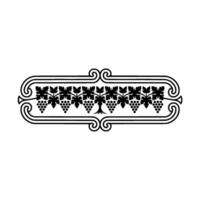 Elegant Vine Border, Vintage Element vector