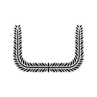 Elegant Laurel Wreath Border, Minimalist, Ornate vector