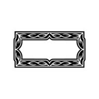 Geometric Celtic Frame, Minimalist, Elegant Border vector