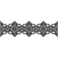 Geometric Deco Border, Stylized Diamond Pattern, Linear vector