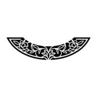 Celtic Rose Border, Intricate Black White vector