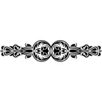 Intricate Black Floral Border, Elegant Element, Symmetry vector
