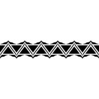 Geometric Wave Border, Art Deco Style, Triangles vector