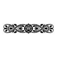 Elegant Black Floral Border, Vintage Element, - Background vector