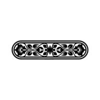 Elegant Botanical Border, Vintage Element - Scroll - Floral vector