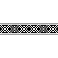 Geometric Deco Border, Black White Pattern, Symmetrical vector