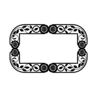 Elegant Art Deco Frame, Floral Ornamentation, Vintage vector