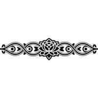 Intricate Floral Border, Vintage, Elegant Divider, Ornament vector