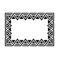 Geometric Deco Frame, Minimalist, Blank Space vector