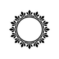 Elegant Circular Ornament, Vintage Element, Foliage vector
