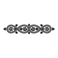 Elegant Floral Border, Vintage Element, - Classical vector
