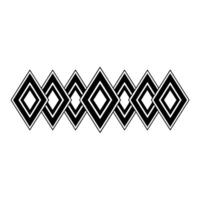 Geometric Deco Border, Interlocking Diamonds, Minimalist vector