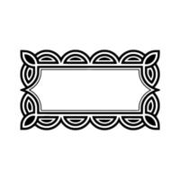 Art Deco Frame, Celtic Knot Border, Elegant vector