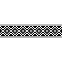 Geometric Deco Border, Black White, Stylized Pattern, Zigzag vector