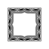 Intricate Geometric Frame, Art Deco Style, Minimalist vector
