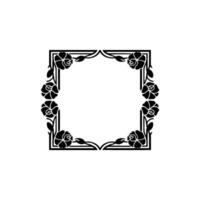Elegant Floral Frame, Art Nouveau, Ornament vector