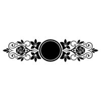Elegant Floral Border, Vintage, Decorative Element, - Template vector